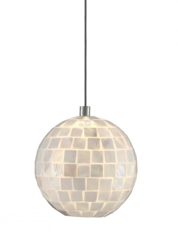 Currey and Company Finhorn 1-Light Round Multi-Drop Pendant Natural, Silver