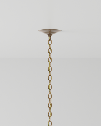 Daze Large Pendant, 3-Light, Antique Brass, White, 24"W, Currey and Company (9000-0750 VHWR)