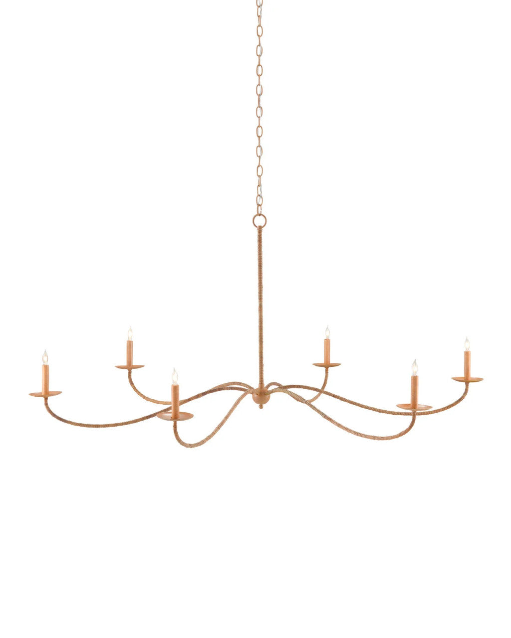 Saxon Large Tan Chandelier, Currey and Company (9000-0757 VHWZ)