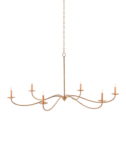 Saxon Large Tan Chandelier, Currey and Company (9000-0757 VHWZ)