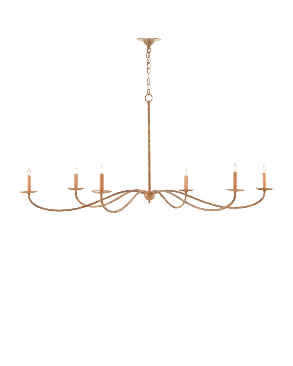 Saxon Large Tan Chandelier, Currey and Company (9000-0757 VHWZ)