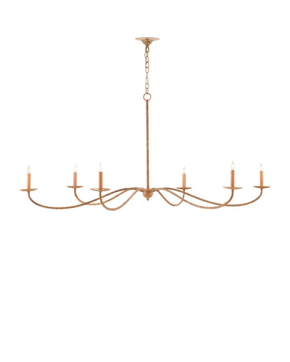 Saxon Large Tan Chandelier, Currey and Company (9000-0757 VHWZ)