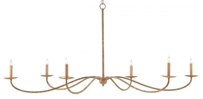 Currey and Company Saxon Large Tan Chandelier Natural, Saddle Tan