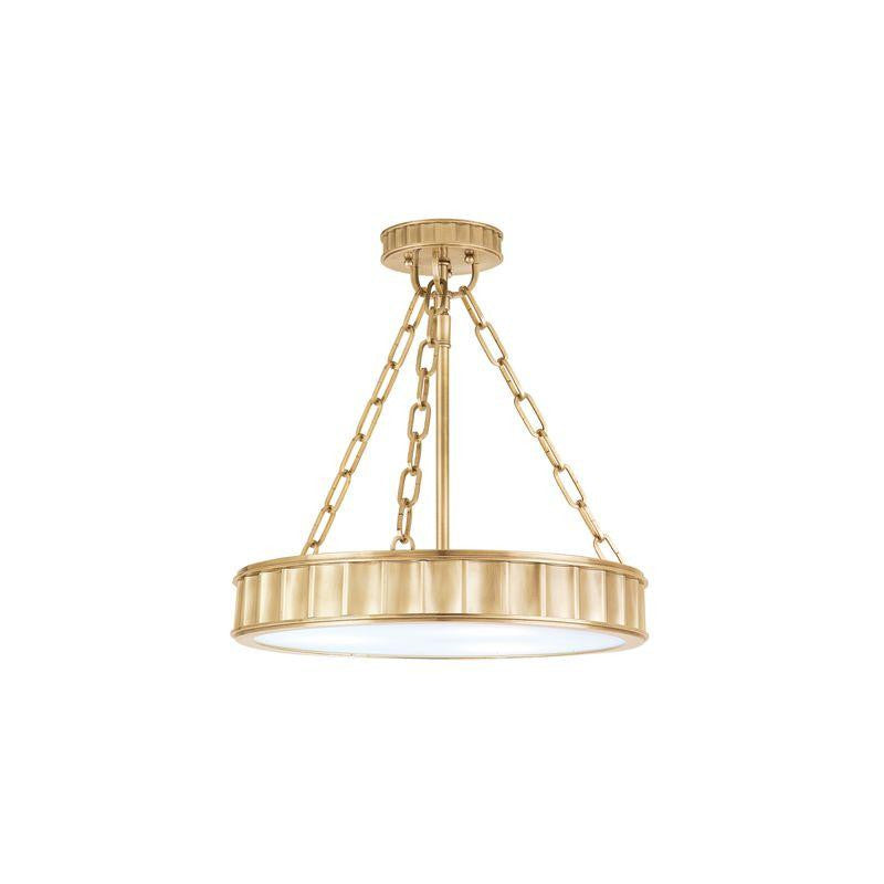 Hudson Valley Abington Semi-Flush Mount Aged Brass