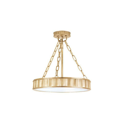 Hudson Valley Abington Semi-Flush Mount Aged Brass