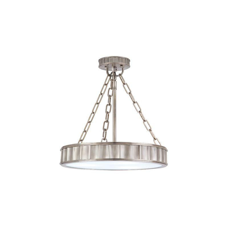Hudson Valley Middlebury Semi-Flush Mount Historic Nickel