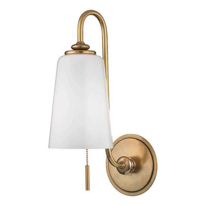 Hudson Valley Glover Wall Sconce Aged Brass