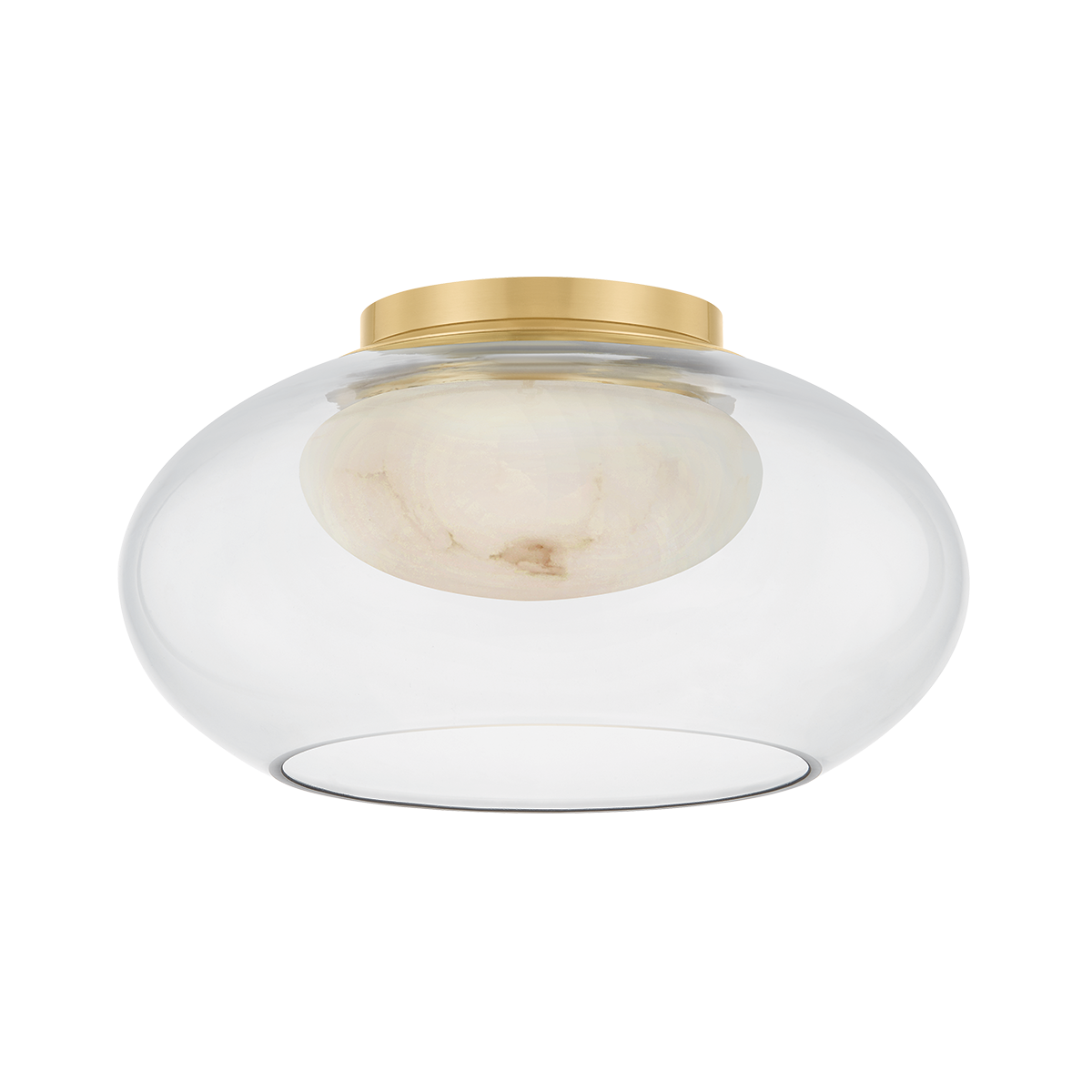 Hudson Valley Moore 12" Flush Mount Aged Brass