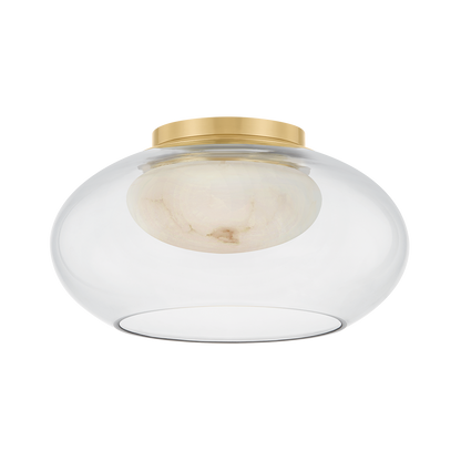 Hudson Valley Moore 12" Flush Mount Aged Brass