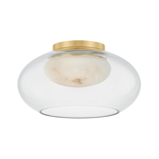 Hudson Valley Moore 12" Flush Mount Aged Brass