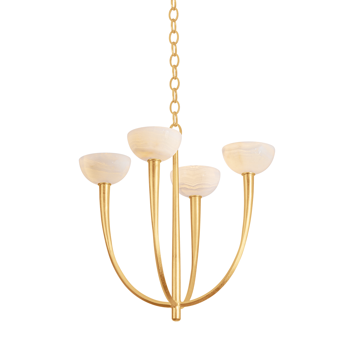 Hudson Valley Maywood 4-Light Chandelier Vintage Gold Leaf