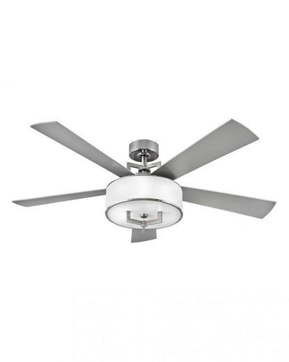 Hinkley Hampton Ceiling Fan 5-Blade Nickel, Steel, Brushed Nickel