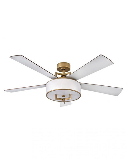 Hinkley Hampton Ceiling Fan 5-Blade Brass, Steel, Heritage Brass