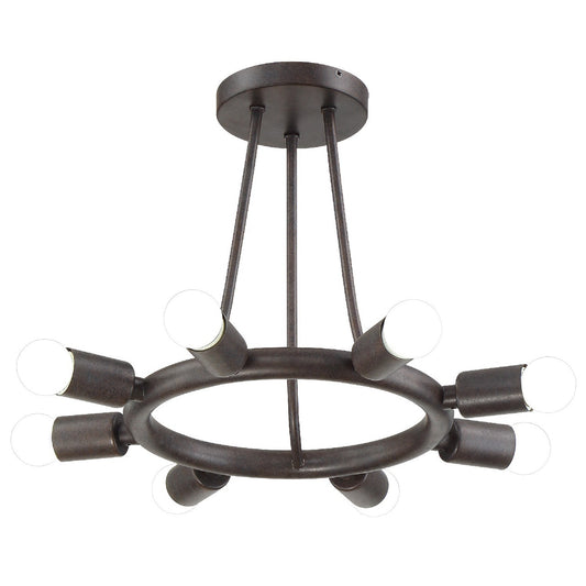 Crystorama Dakota Semi Flush Mount Black