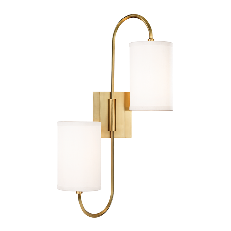 Hudson Valley Junius Wall Sconce Aged Brass