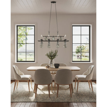 Sethos Black Rectangular Chandelier detail