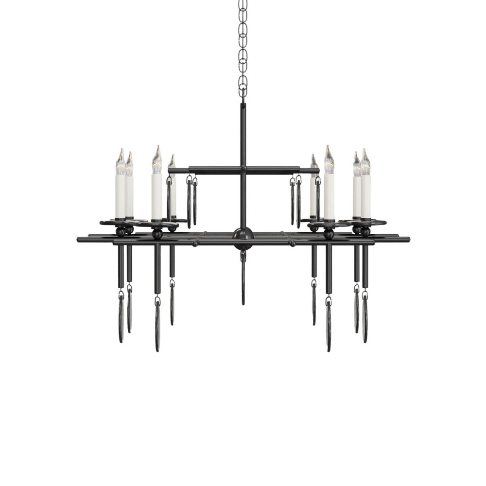 Sethos Black Rectangular Chandelier