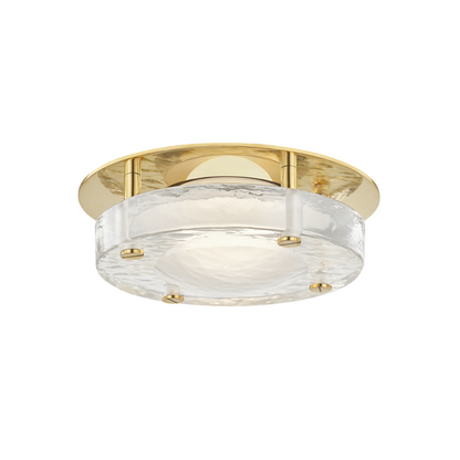 Hudson Valley Heath Flush Mount Antique Brass