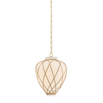 Hudson Valley Apple Valley 13.25" Pendant Aged Brass