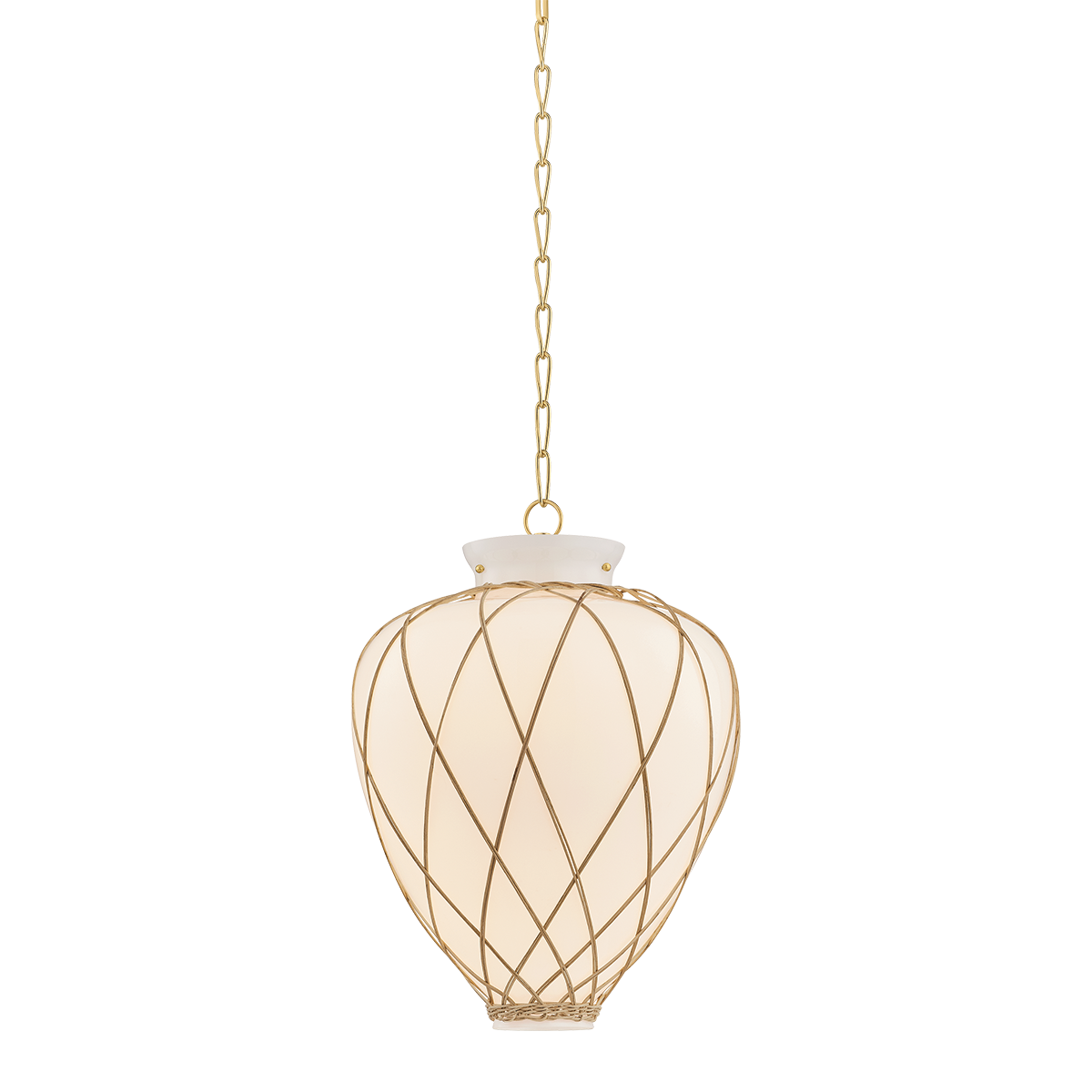 Hudson Valley Apple Valley 17.25" Pendant Aged Brass
