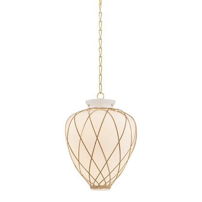 Hudson Valley Apple Valley 17.25" Pendant Aged Brass