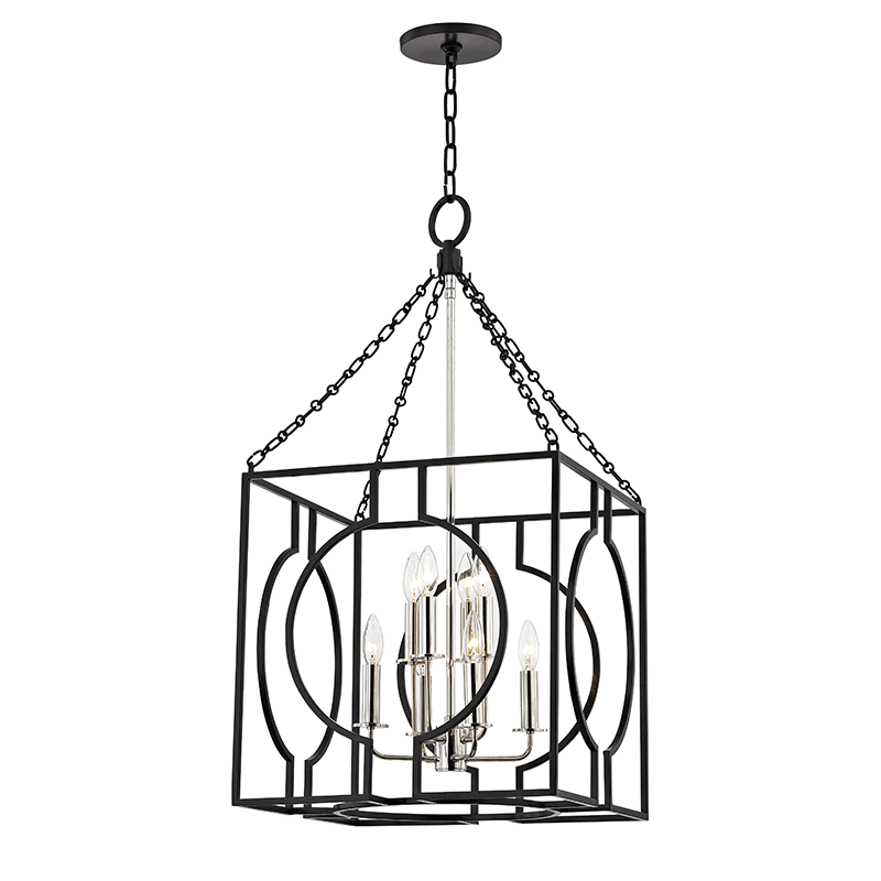 Hudson Valley Octavio Pendant Aged Iron, Polished Combo