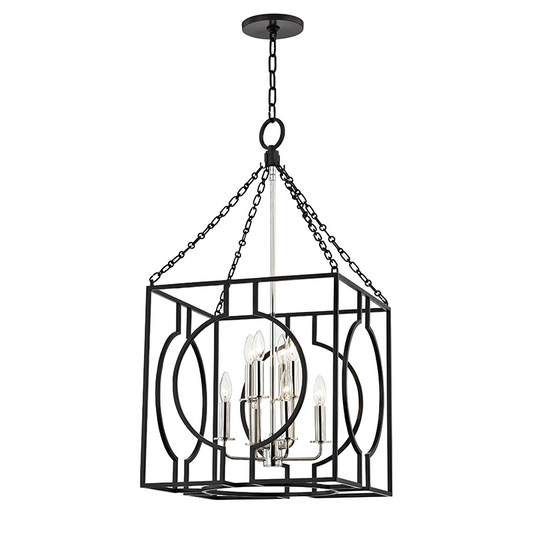 Hudson Valley Octavio Pendant Aged Iron, Polished Combo