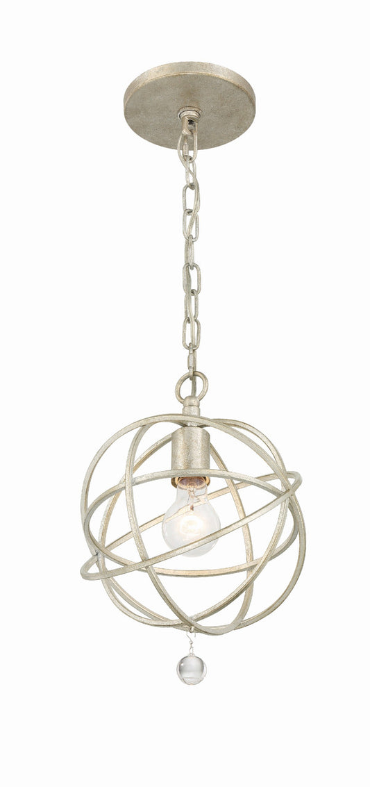 Crystorama Solaris Mini Pendant Wet White