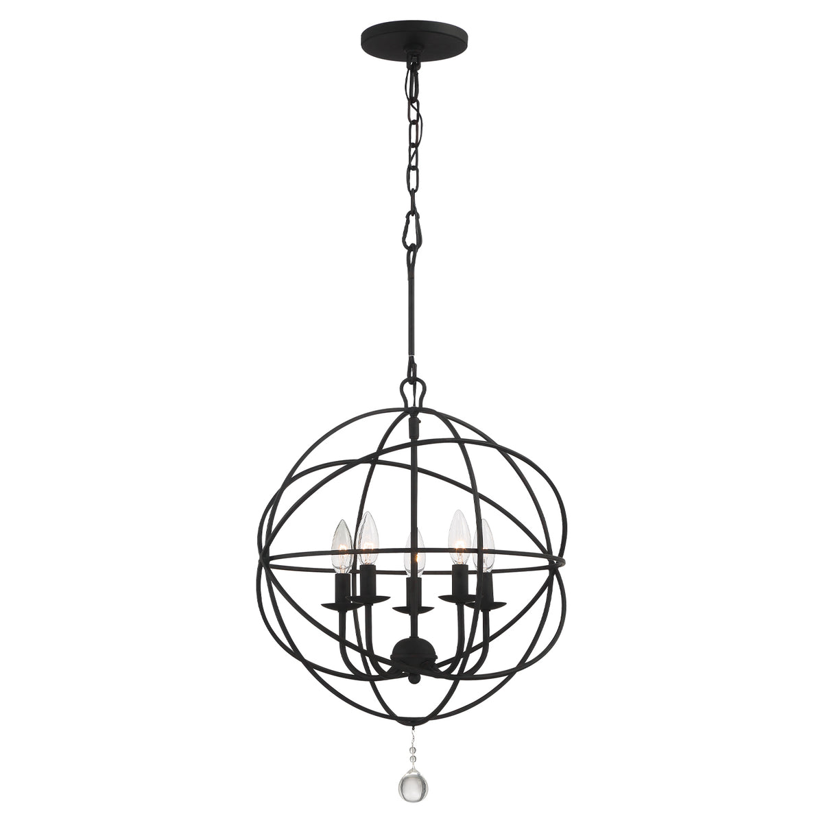 Crystorama Solaris 5-Light Chandelier - detail