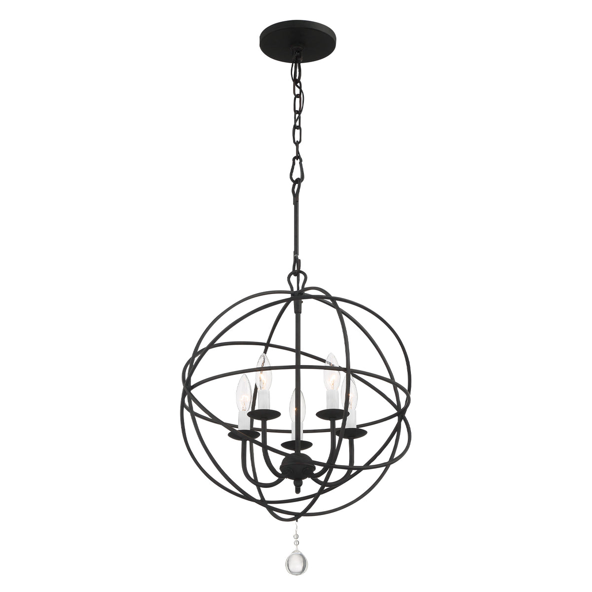 Crystorama Solaris 5-Light Chandelier - detail