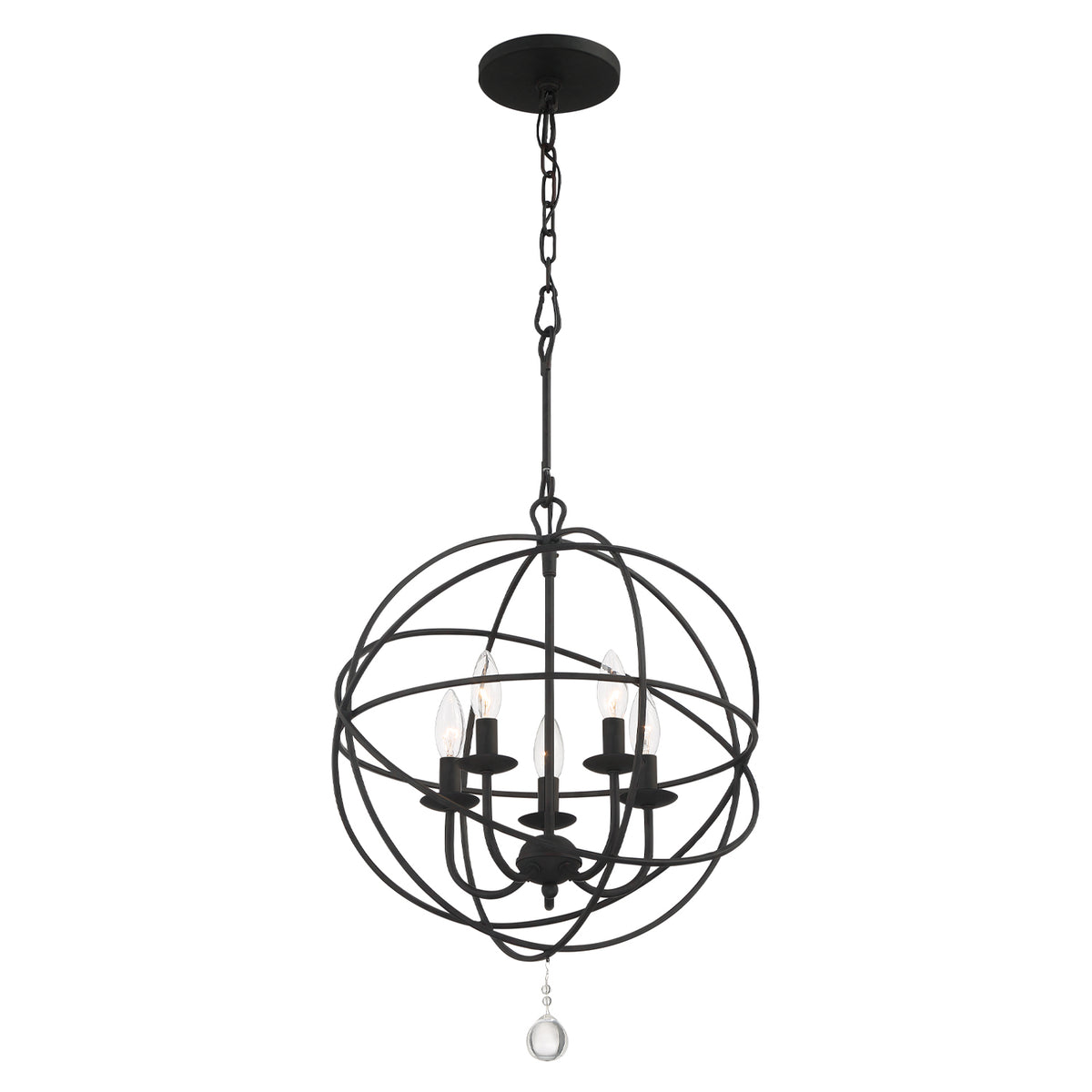 Crystorama Solaris 5-Light Chandelier - detail