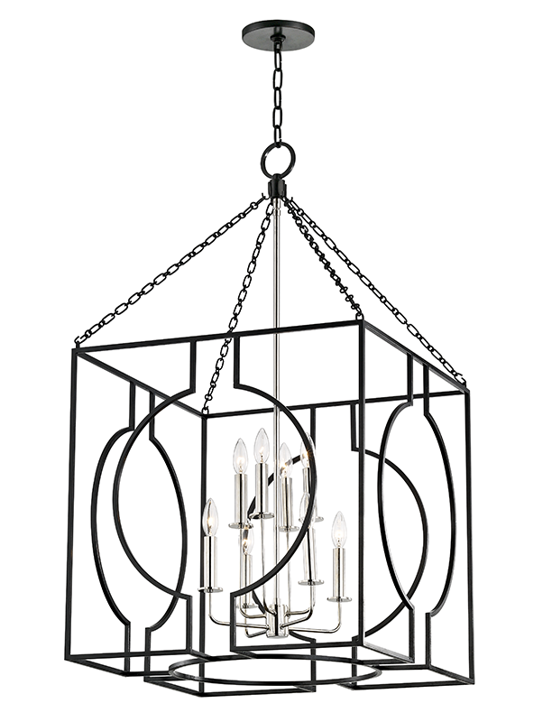 Hudson Valley Octavio Pendant Aged Iron, Polished Combo