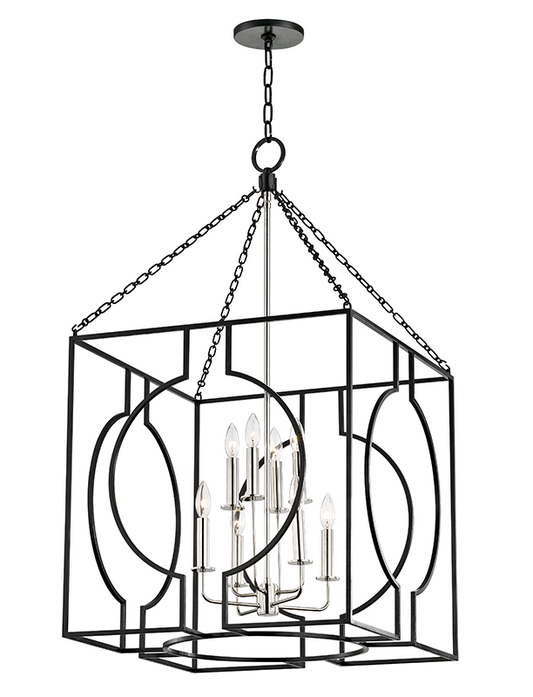 Hudson Valley Octavio Pendant Aged Iron, Polished Combo