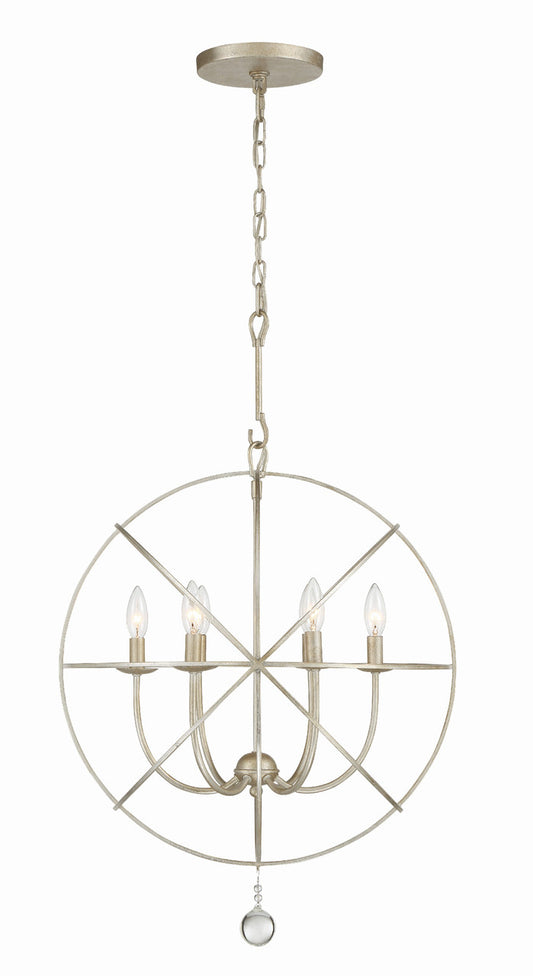 Crystorama Solaris 6 Light Chandelier English Bronze