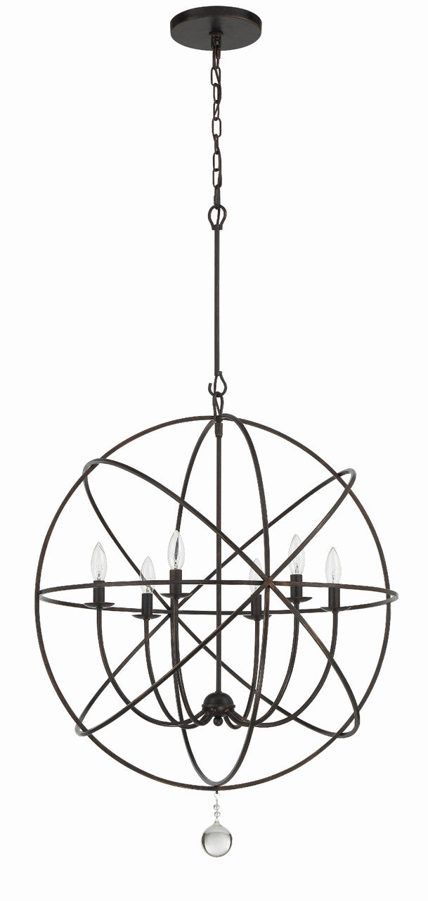 Crystorama Solaris 6 Light Chandelier