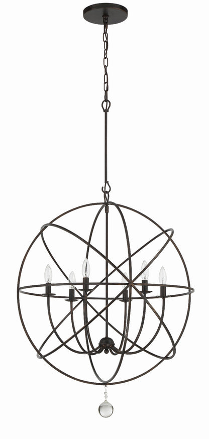Crystorama Solaris 6 Light Chandelier