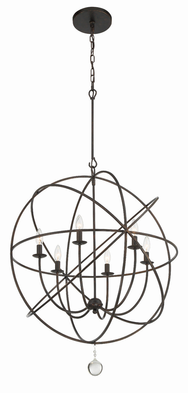 Crystorama Solaris 6 Light Chandelier
