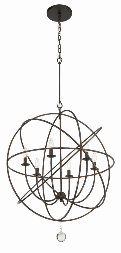 Crystorama Solaris 6 Light Chandelier