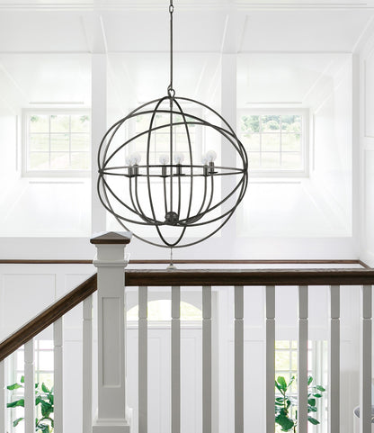 Crystorama Solaris 6 Light Chandelier