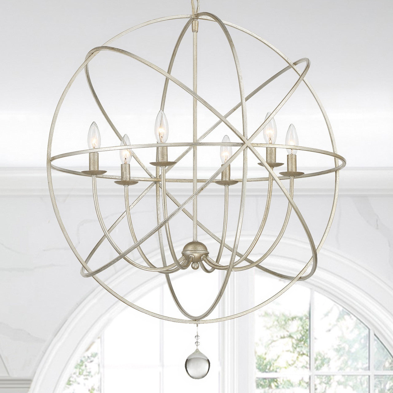Crystorama Solaris 6 Light Chandelier