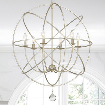 Crystorama Solaris 6 Light Chandelier