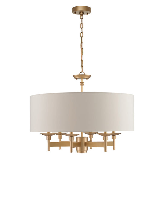 Bering Brass Chandelier, Currey and Company 9299