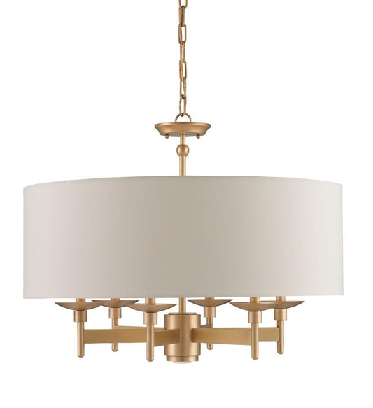 Bering Brass Chandelier, Currey and Company (9299 9DTX)
