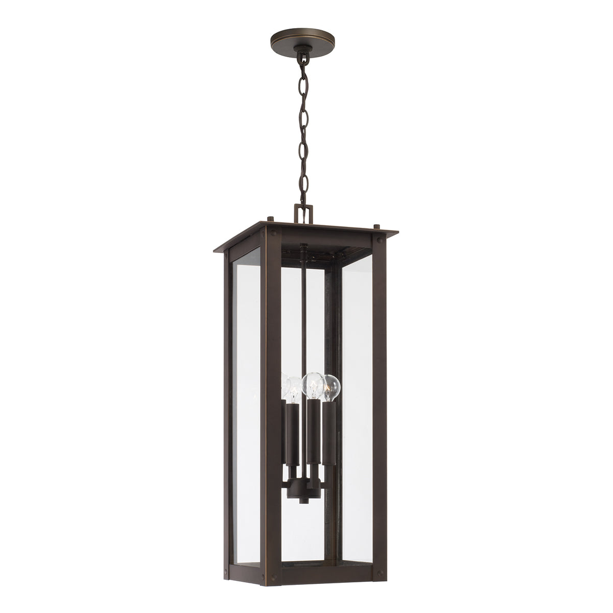 Capital Hunt Hanging Lantern - Oiled Bronze