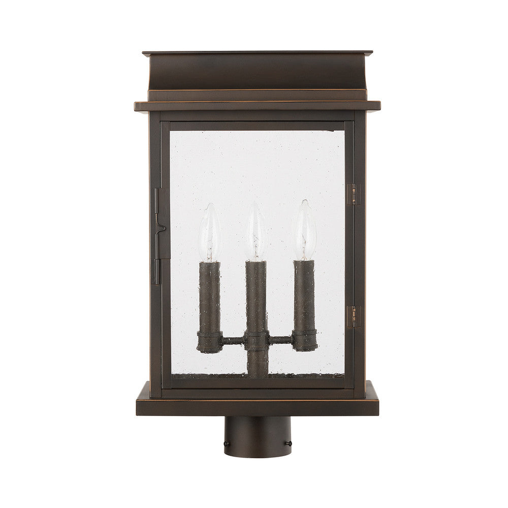 Capital Bolton Outdoor Post Lantern Oiled Bronze