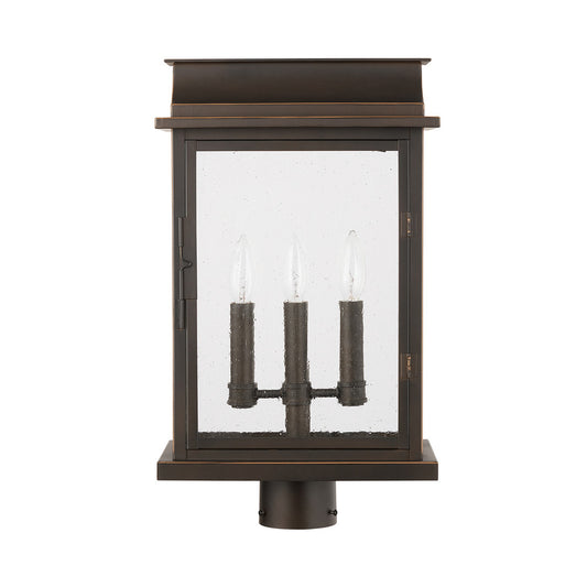 Capital Bolton Outdoor Post Lantern Oiled Bronze