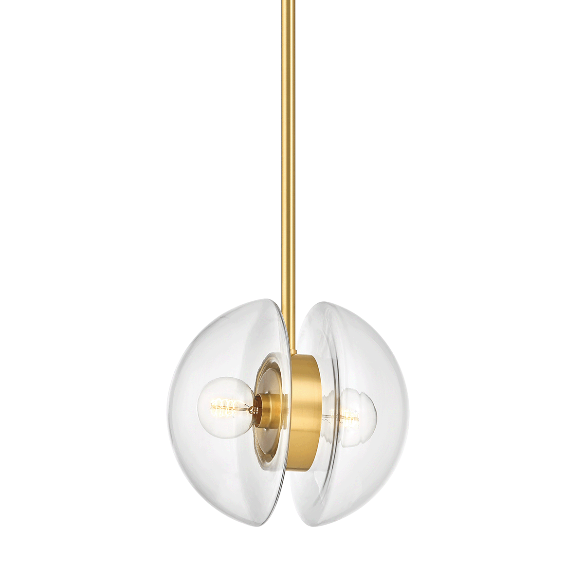 Hudson Valley Kert 11.75" 2-Light Pendant Aged Brass