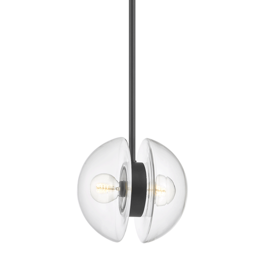 Hudson Valley Kert 11.75" 2-Light Pendant Black Brass