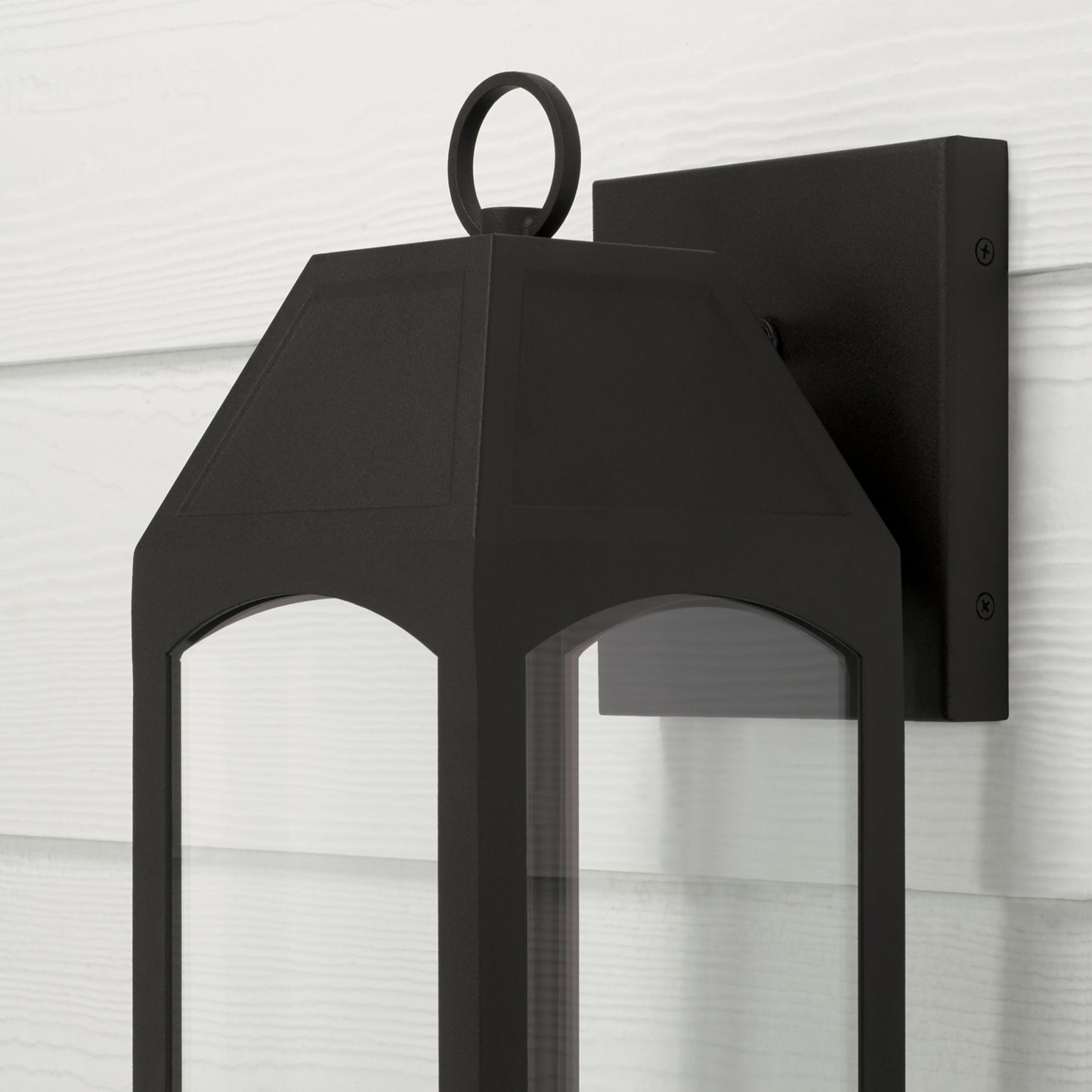 Capital Burton 1-Light Outdoor Wall Lantern in Black