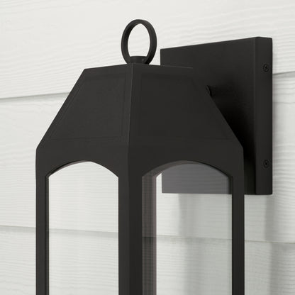 Capital Burton 1-Light Outdoor Wall Lantern in Black